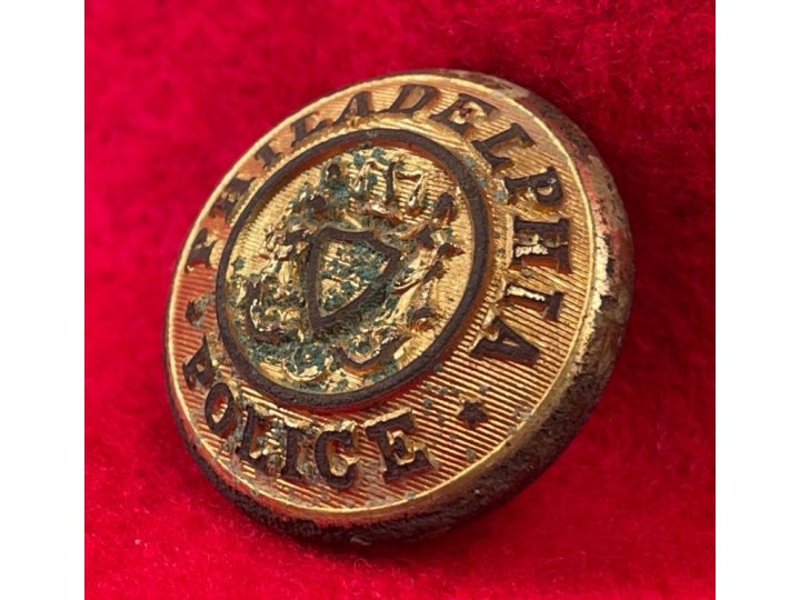 Philadelphia Police Coat Button - Early 1900s Period - Excavated 