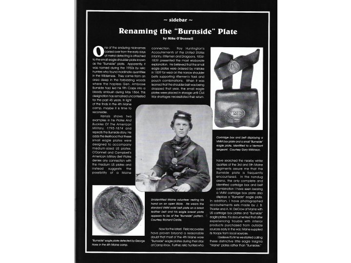 Maine "Burnside" Eagle Plate - High Quality