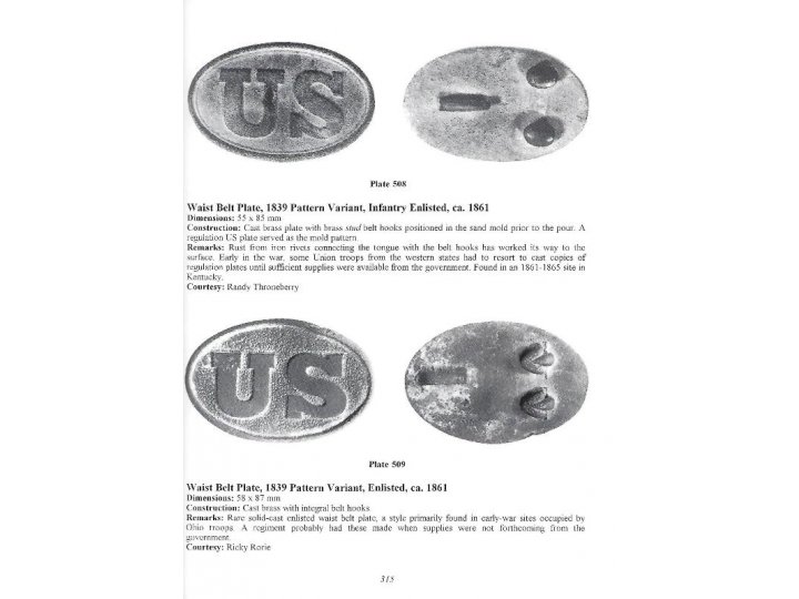 American Military Belt Plates 