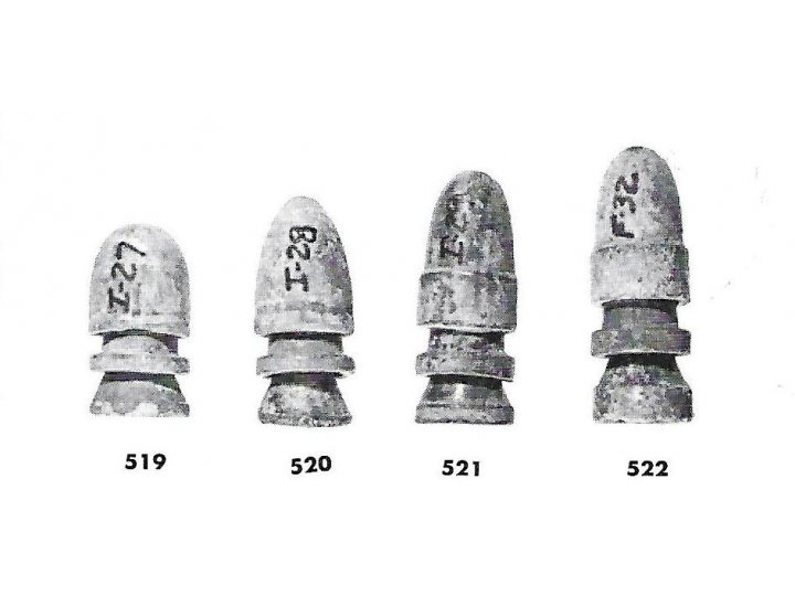 .58 Caliber Three-Piece Shaler Bullet - Short Round Nose Type