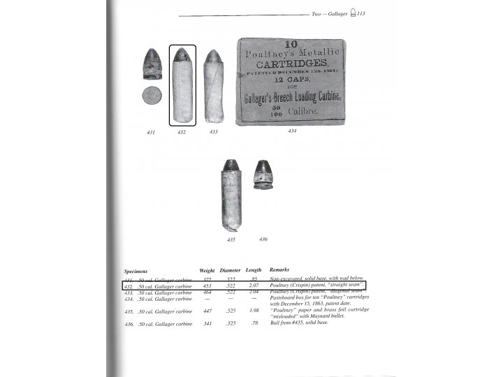 Gallager Carbine Cartridge by Thomas Poultney