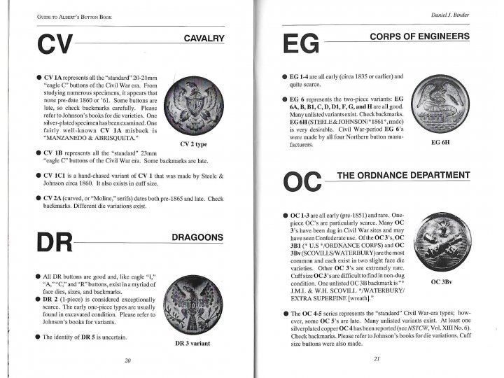 Civil War Collector's Guide to Albert's Button Book - Out of Print
